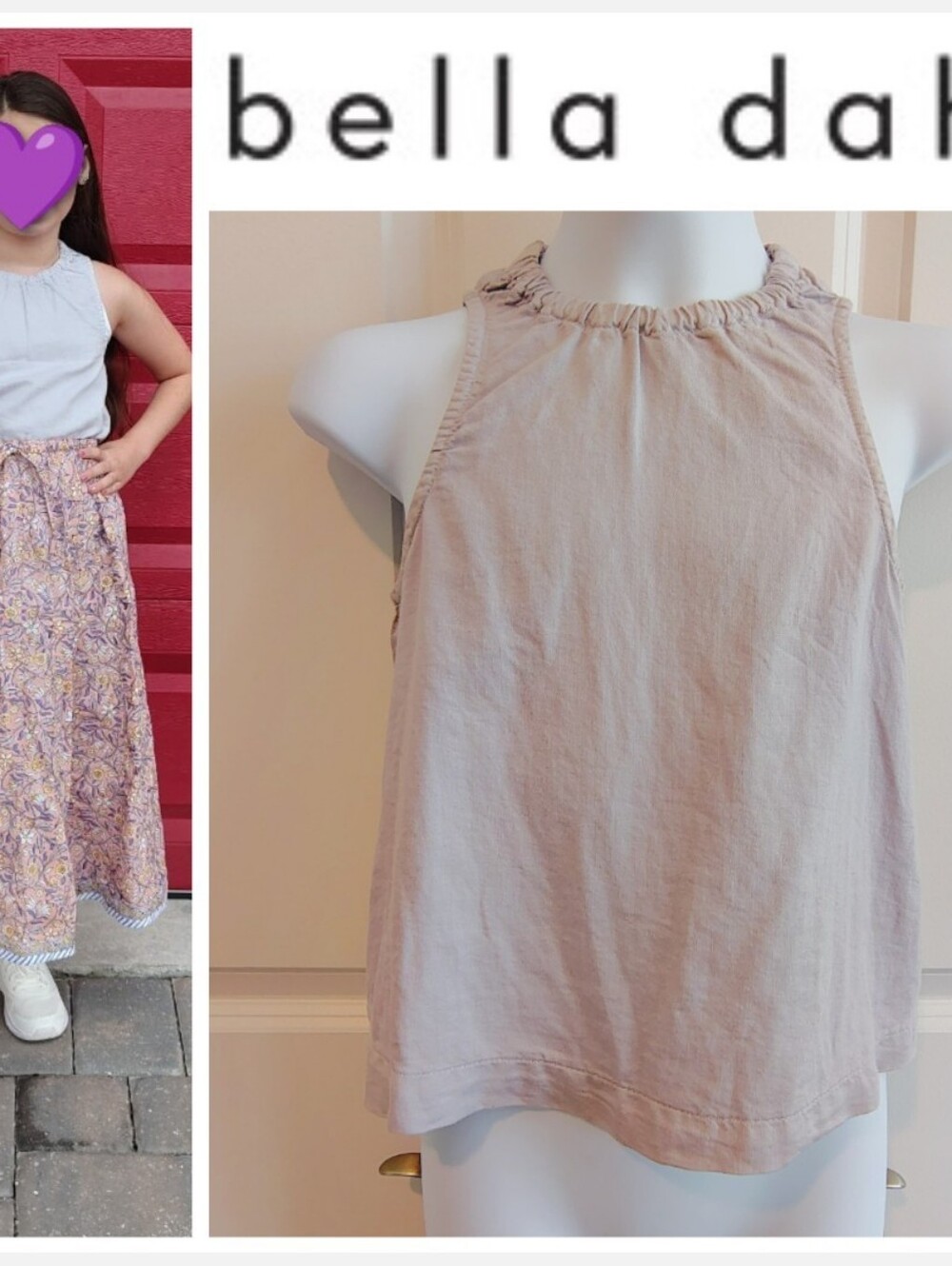 Bella Dahl Pale Lilac Tank Blouse